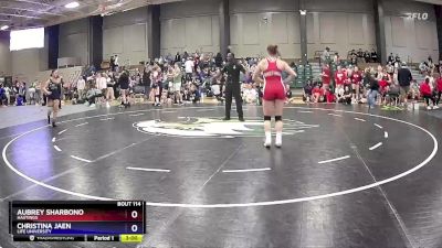 145 lbs Champ. Round 2 - Aubrey Sharbono, Hastings vs Christina Jaen, Life University