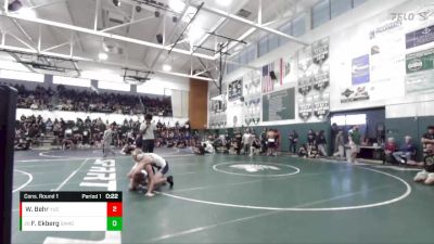 157 lbs Cons. Round 1 - Fred Ekberg, Santa Monica vs Warfield Behr, Yucaipa