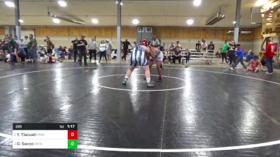 285 lbs Consi Of 4 - Yerick Tlacuah, Frackville vs Dominick Sacco, Ontario