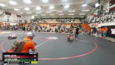 77 lbs Cons. Round 3 - Caysen Clark, Worland Wrestling Club vs Azriel Leyva, Worland Wrestling Club