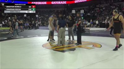 190 lbs Semifinal - Brokton Borelli, Los Banos (SJ) vs Jonathan Rocha, Clovis North (CS)