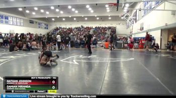 152 lbs Semifinal - Damian Miranda, Warren High School vs Nathan Johnson, Academy Of Wrestling