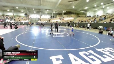 60 lbs Quarterfinal - Eli Sayson, Nashville Catholic Wrestling vs Braden Forrest, Wildcats Wrestling