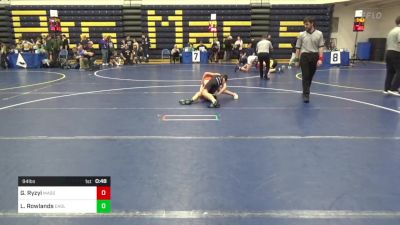 94 lbs Consy 6 - Gabe Ryzyi, Massaâs Maniacs vs Logan Rowlands, Eagle WC