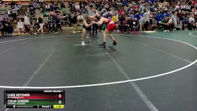 165 lbs Champ. Round 1 - Colin Sakers, Caravel Academy vs Luke Ketzner, St Andrews H S