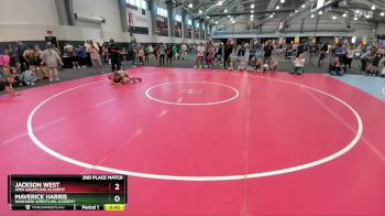 110 lbs 2nd Place Match - Jackson West, Apex Grappling Academy vs Maverick Harris, Warhawk Wrestling Academy