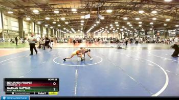 96 lbs Rd# 9- 2:15pm Saturday Final Pool - Nathan Matthis, Maryland Gold vs Benjamin Proper, Ranger WC