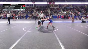 65 lbs Quarterfinal - Emmy Schridde, Great Bend Wrestling Club vs Ainsley Hastings, Trailhands