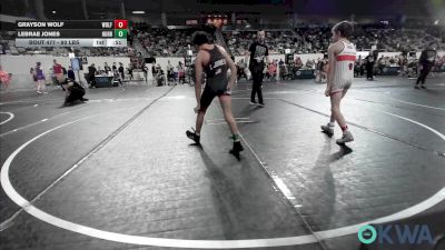 80 lbs 5th Place - Grayson Wolf, Wolfpak Wrestling vs Lebrae Jones, Hurricane Wrestling Academy