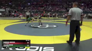 D1-113 lbs Semifinal - Mason Rohr, Mass. Perry vs Karson Brown, St. Edward