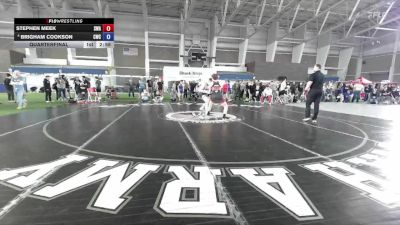144 lbs Quarterfinal - Stephen Meek, Sanderson Wrestling Academy vs Brigham Cookson, Champions Wrestling Club