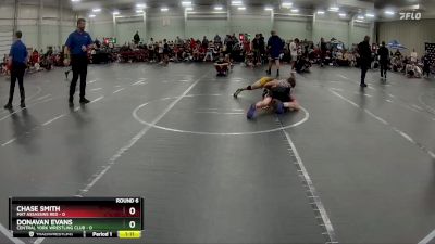 98 lbs Round 6 (8 Team) - Donavan Evans, Central York Wrestling Club vs Chase Smith, Mat Assassins Red