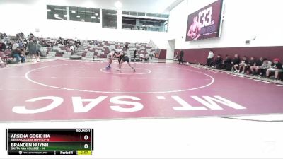 165 lbs Round 1 (3 Team) - Branden Huynh, Santa Ana College vs Arsena Gogkhiia, Sierra College (White)