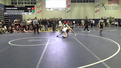 113 lbs 5th Place Match - Isaiah Streif, Western Dubuque vs Konstantinos Panos, Iowa City, Liberty