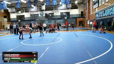 86-91 lbs Round 2 - Logan Emerson, Talons Wrestling Club vs Boeyn Anderson, SYRACUSE