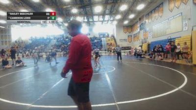 130 lbs Semifinal - Bailey Beechler, Charlotte High School vs Cameron Lord, Florida Phoenix