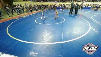 43 lbs Rr Rnd 1 - Elias Morgas, Dumas Wrestling vs Baker Boyd, Oklahoma Wrestling Academy