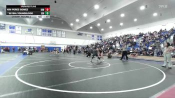 155 lbs Champ. Round 2 - Kim Perez Gomez, Downey vs Elysia Youngblood, Concord