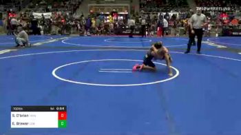 100 lbs Prelims - Sydney O'brien, Verdigris Youth Wrestling vs Ellyana Brewer, Eierman Elite