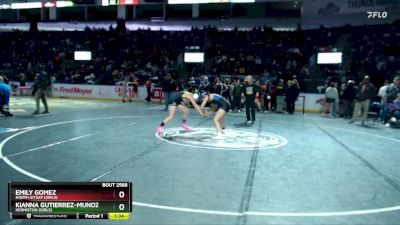 Girls 140 lbs Quarterfinal - Kianna Gutierrez-Munoz, Hermiston (Girls) vs Emily Gomez, North Kitsap (Girls)