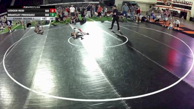 41.7-43 lbs Champ. Round 1 - Ledger Reid, Idaho vs Brantley Fresquez, Idaho