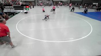 57-63 lbs Champ. Round 1 - Jaxon Byrd, Lincoln Youth Wrestling vs Grayson Alvis, MGM Silver Spartans