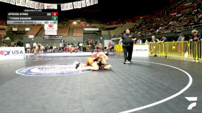 Junior Boys - 150 lbs Champ. Round 3 - Atticus Ayres, Cardinal Wrestling Club vs Tyson Evanow