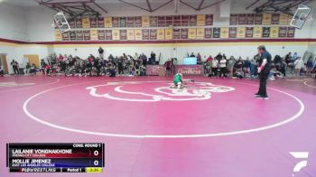 117 lbs Cons. Round 1 - Lailanie Vongnakhone, Fresno City College vs Mollie Jimenez, East Los Angeles College