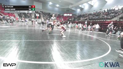 61 lbs Round Of 16 - KJ Taylor, Owasso Takedown Club vs Aksel Davis, Tahlequah Wrestling Club