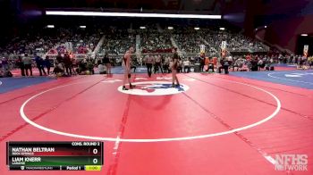 4A-120 lbs Cons. Round 2 - Nathan Beltran, Rock Springs vs Liam Knerr, Laramie