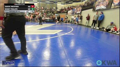 67 lbs Round Of 16 - Zadok Thetford, Piedmont vs Bodey Phillips, Bristow Elementary Wrestling Club