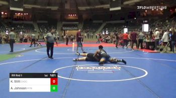 285 lbs Rr Rnd 1 - Kaden Stitt, Choctaw Ironman Youth Wrestling vs Aryn Johnson, Pitbull Wrestling Academy