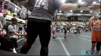 46 lbs Consi Of 8 #2 - Jameyah-Rose Lewis, Midwest City Bombers Youth Wrestling Club vs Beckham McKaig, Standfast