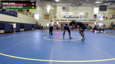 285 lbs Round 1 (6 Team) - Nathan Agudzi-Addo, Barton vs Umair Ahmad, Iowa Central Community College