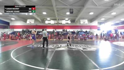 Boys 115 lbs Cons. Round 2 - Logan Mackey, West Valley Boys vs Acelino Young, Lassen Boys