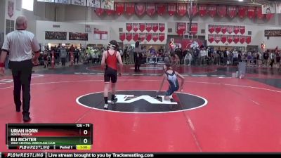 75 lbs Champ. Round 2 - Eli Richter, West Central Wrestling Club vs Uriah Horn, North Branch