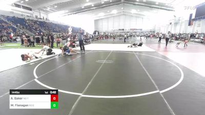 144 lbs Consi Of 16 #2 - Andrew Baker, No Team vs Mikey Flanagan, Reign WC