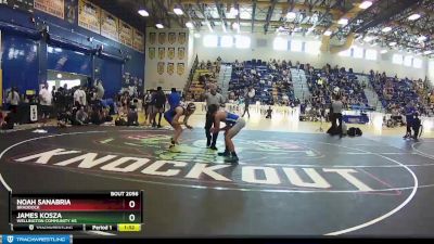 132 Blue Round 2 - Noah Sanabria, Braddock vs James Kosza, Wellington Community Hs