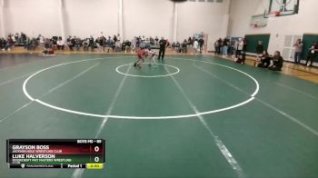 85 lbs Cons. Round 3 - Luke Halverson, Moorcroft Mat Masters Wrestling Club vs Grayson Boss, Jackson Hole Wrestling Club