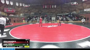 157 lbs Cons. Round 3 - Jesus Navarrete, Bakersfield College vs Gabe Carrillo, Moorpark College