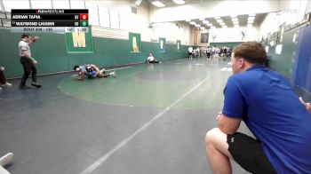 138 lbs Champ. Round 2 - Adrian Tapia, Bonita Vista vs Waymond Liggins, Rancho Bernardo