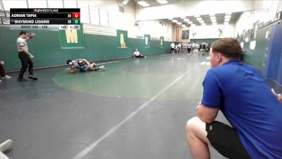 138 lbs Champ. Round 2 - Adrian Tapia, Bonita Vista vs Waymond Liggins, Rancho Bernardo