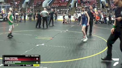 95 lbs Quarterfinal - Justice Harding, Williamston WC vs Ryan Totten, Michigan Revolution