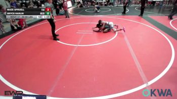 80-86 lbs Rr Rnd 3 - Maze Spruell, Tiger Trained Wrestling vs Bryce Harlin, Muskogee Rougher Youth Wrestling