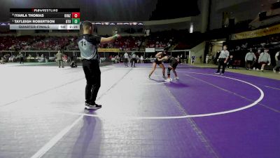 160 lbs Quarterfinal - Iyanla Thomas, Ottawa - Arizona (W) vs Tayleigh Robertson, Utah Tech (W)