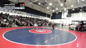 100 lbs Cons. Semi - Sienna Montanez, Walnut vs Reighlene Valdez, Poly/Long Beach