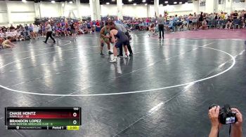 150 lbs Round 7 (8 Team) - Chase Hontz, MAWA Blue vs Brandon Lopez, Head Hunters Wrestling Club