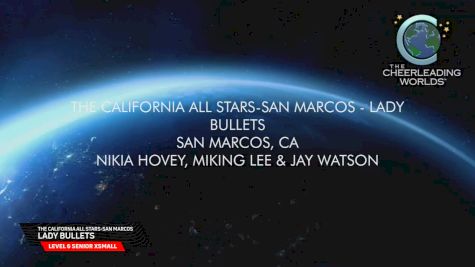 The California All Stars - San Marcos - Lady Bullets [2026 L6 Senior XSmall Semis] 2026 The Cheerleading Worlds