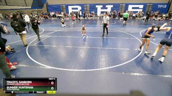 80 lbs Quarterfinal - Gunner Huntsman, Team Prestige vs Traceyl Sanborn, Cougars Wrestling Club