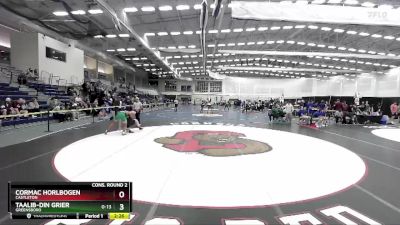 184 lbs Cons. Round 2 - Cormac Horlbogen, Castleton vs Taalib-Din Grier, Greensboro